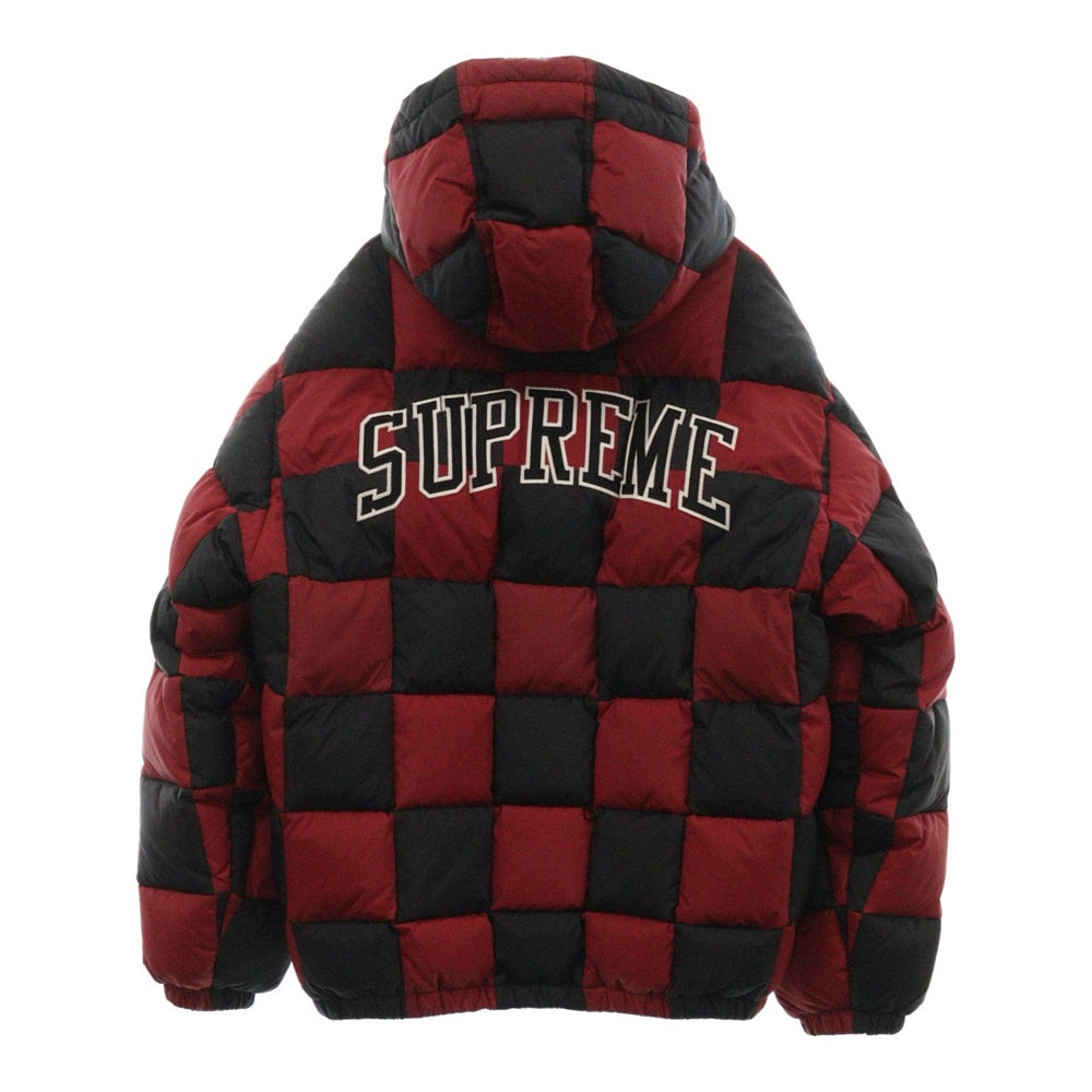 SUPREME(シュプリーム) 19AW Checkerboard Puffy Jacket チェッカーボード パフィー 中綿ジャケット チェック アウター レッド/ブラック
