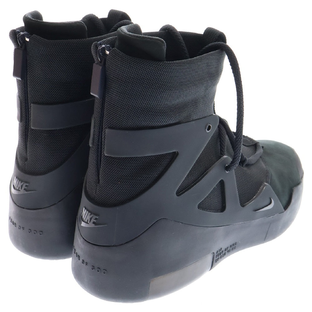 NIKE(ナイキ) ×FEAR OF GOD AIR FEAR OF GOD 1 AR4237-005 エアフィアオブゴッド ハイカットスニーカー US9.5/27.5cm ブラック