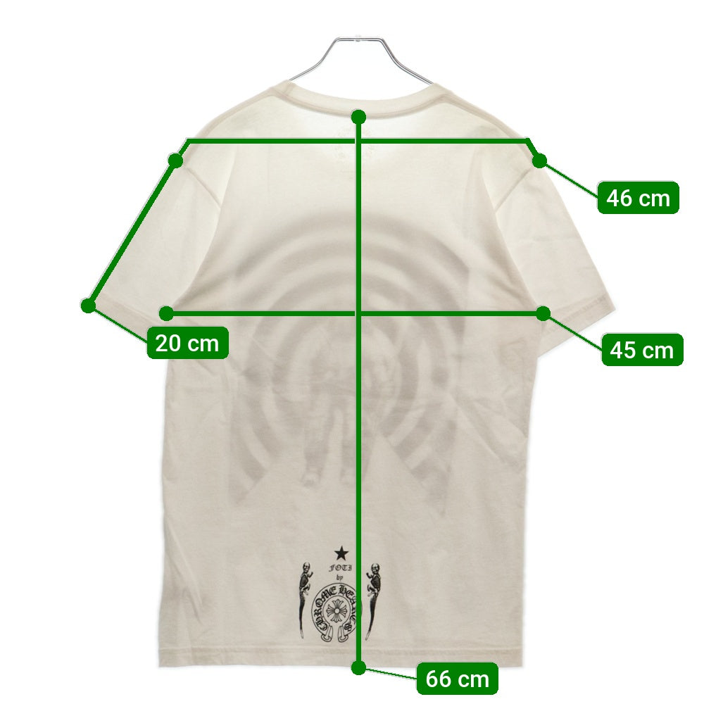 CHROME HEARTS(クロムハーツ) FOTI S/S TEE フォティフロントロゴプリント半袖Tシャツ ホワイト