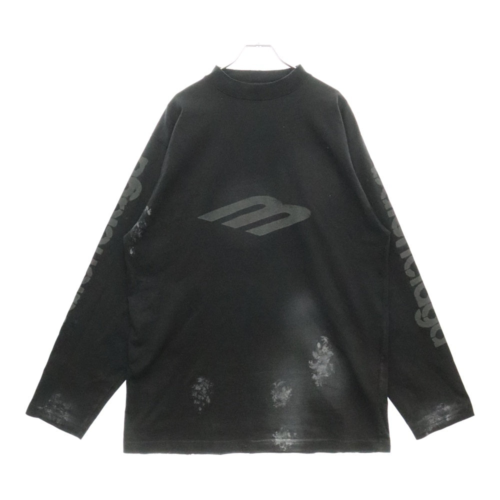 BALENCIAGA(バレンシアガ) Oversize L/S T-Shirts 790365 TQVU4 オーバーサイズロングスリーブ長袖Tシャツ ブラック