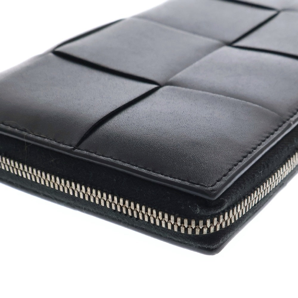 BOTTEGA VENETA(ボッテガヴェネタ) カセット ジップアラウンドウォレット 長財布 ブラック