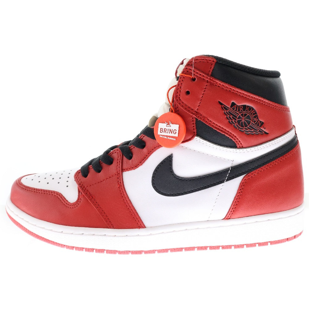 NIKE(ナイキ) 2015年 AIR JORDAN 1 RETRO HIGH OG CHICAGO 555088-101 エアジョーダン1ハイカットスニーカー シカゴ ホワイト/レッド US12/30cm
