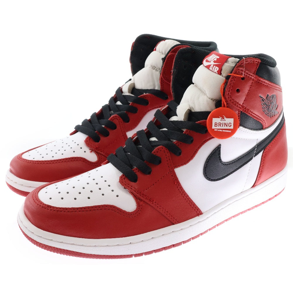 NIKE(ナイキ) 2015年 AIR JORDAN 1 RETRO HIGH OG CHICAGO 555088-101 エアジョーダン1ハイカットスニーカー シカゴ ホワイト/レッド US12/30cm
