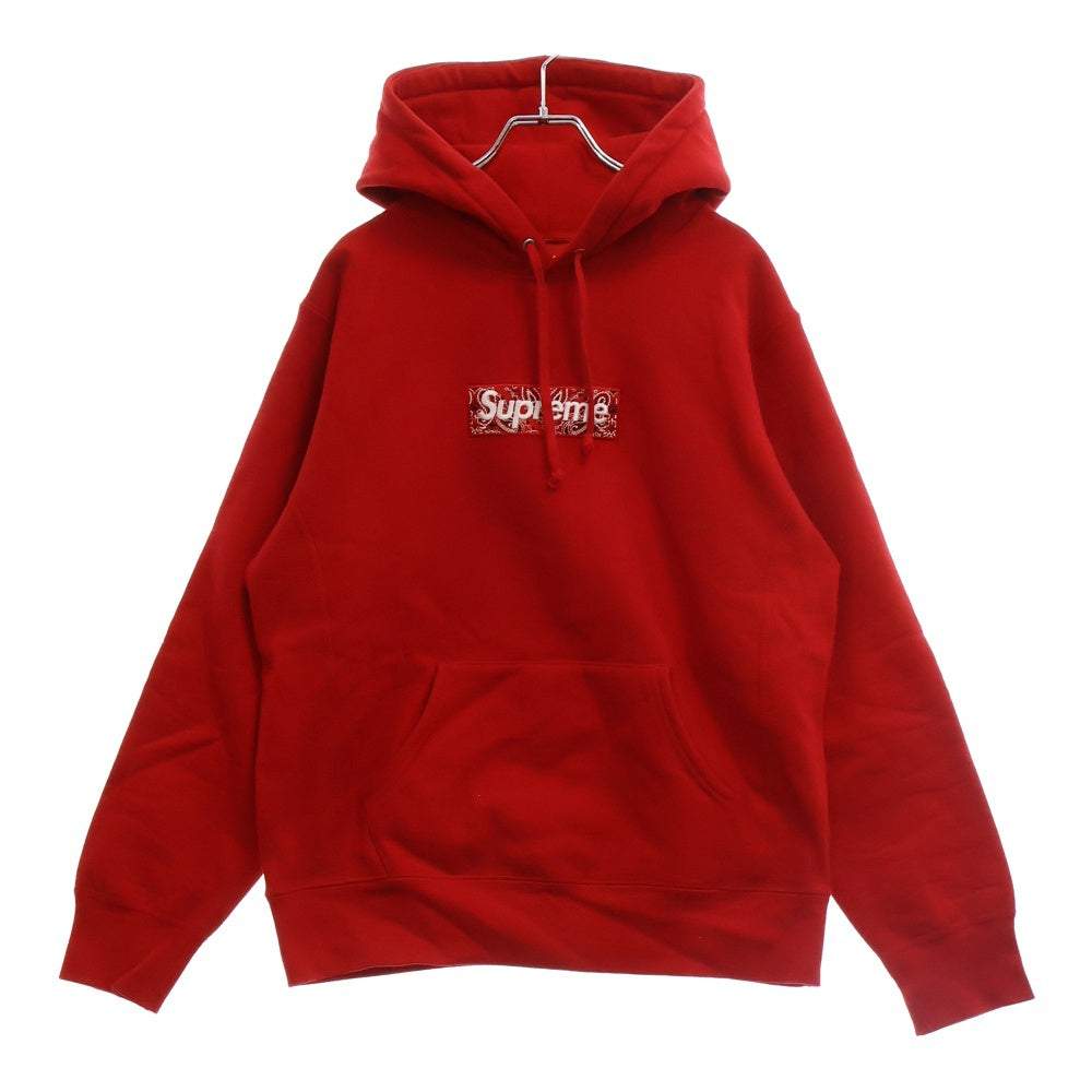 SUPREME(シュプリーム) 19AW Bandana Box Logo Hooded Sweatshirt バンダナボックスロゴ プルオーバーパーカー レッド