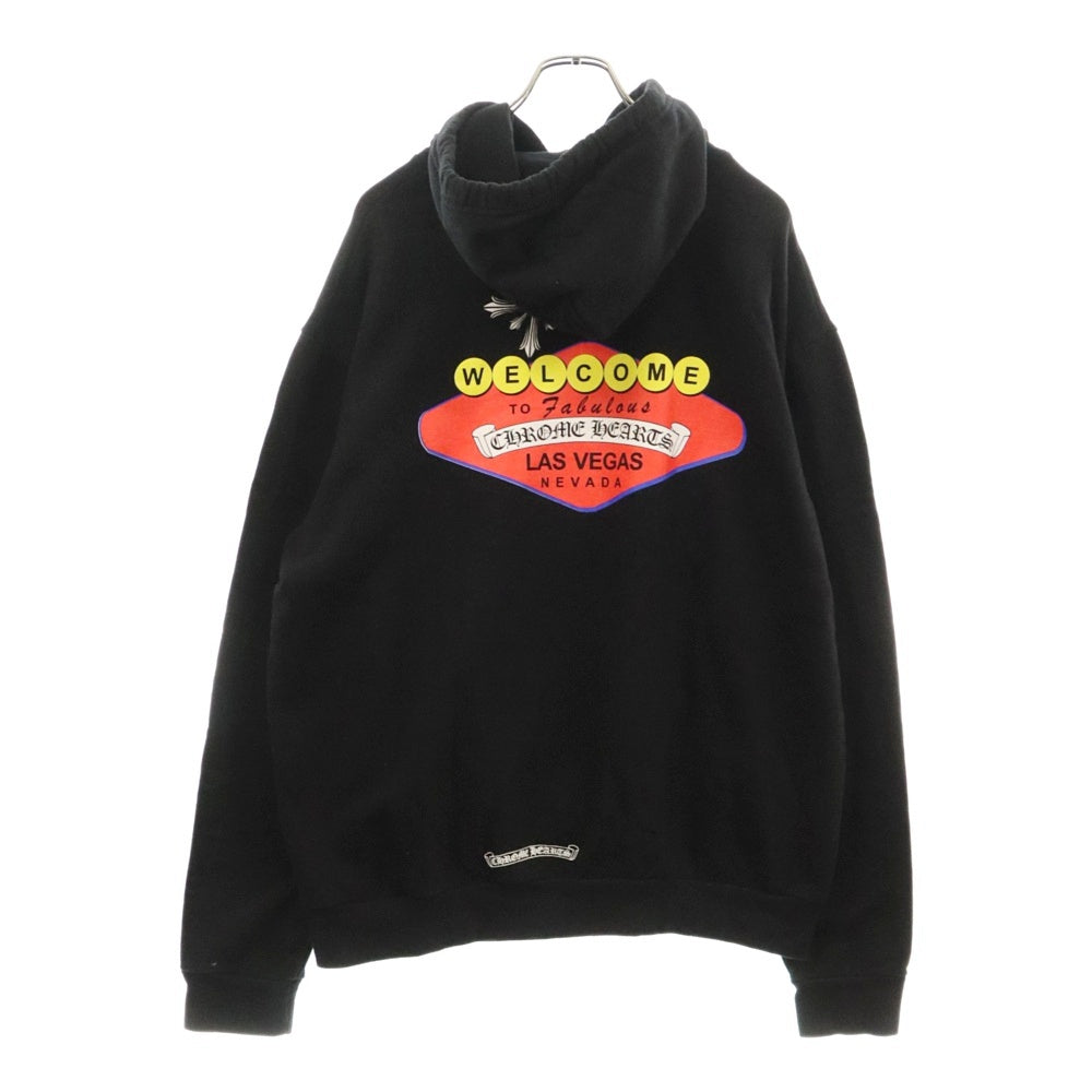 CHROME HEARTS(クロムハーツ) Las Vegas Limited SWTSHRT PLVR ラスベガスリミテッド バックプリント プルオーバーパーカー ブラック