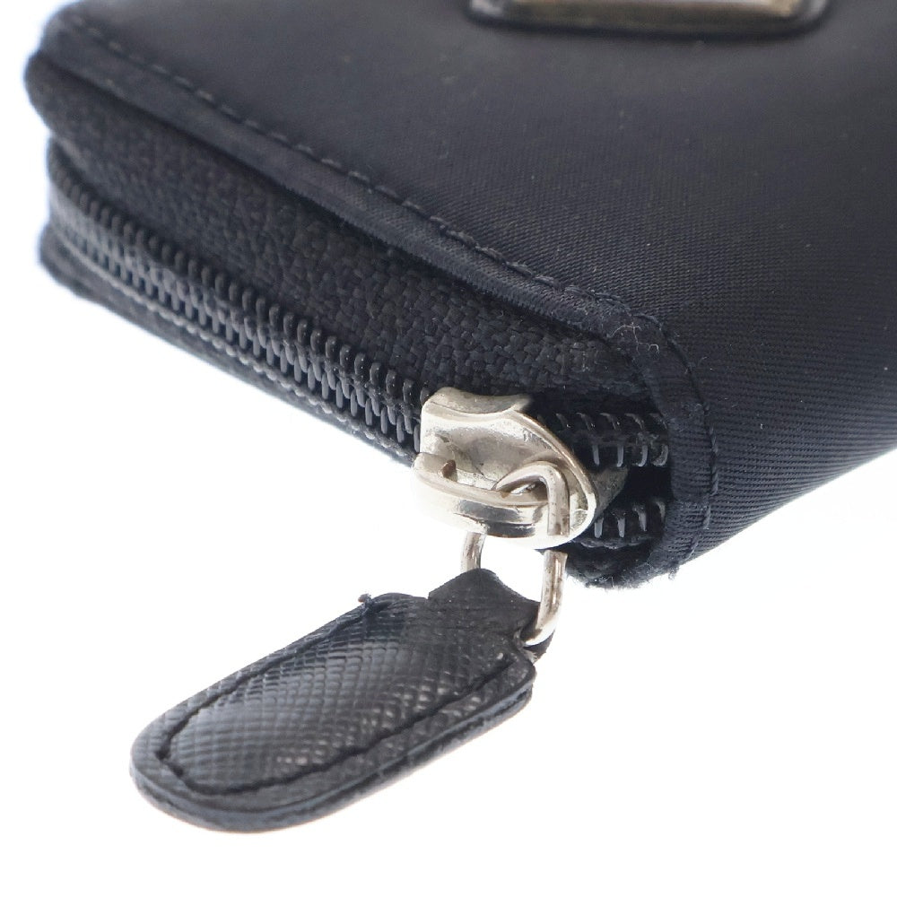 PRADA(プラダ) Re-Nylon リナイロン 三角ロゴプレート付き カードケース コインケース ブラック