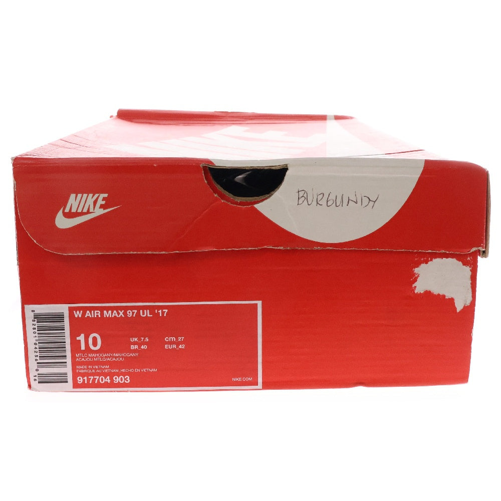 NIKE(ナイキ) W AIRMAX 97 UL'17 917704-903 ウィメンズ エアマックス97 ローカットスニーカー US10/27cm バーガンディ