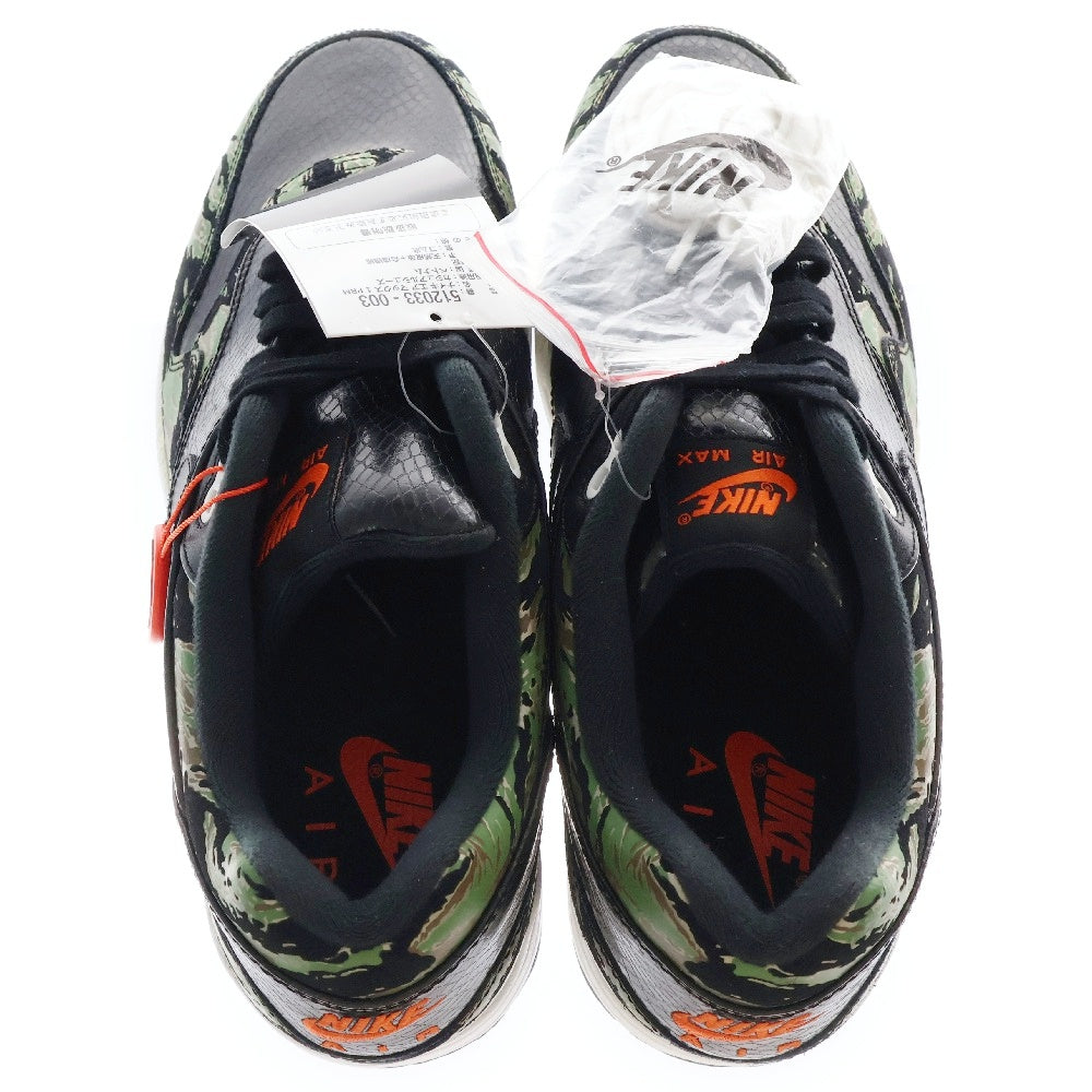 NIKE(ナイキ) 13年製 AIR MAX1 PREMIUM atomos TIGER CAMO 512033-003 アトモス エアマックス1 タイガーカモ ローカットスニーカー US10/28cm グリーン/ブラック