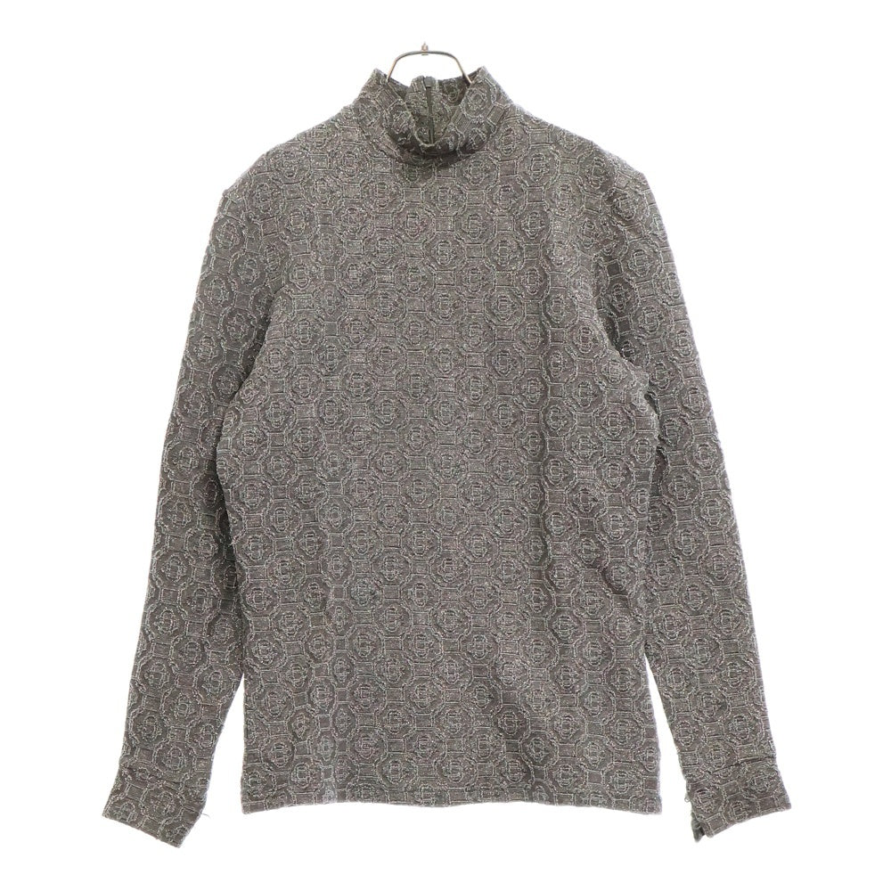 CASABLANCA(カサブランカ) LUREX CASA JERSEY ラメ総柄 ハイネックカットソー 長袖Tシャツ JTP-005