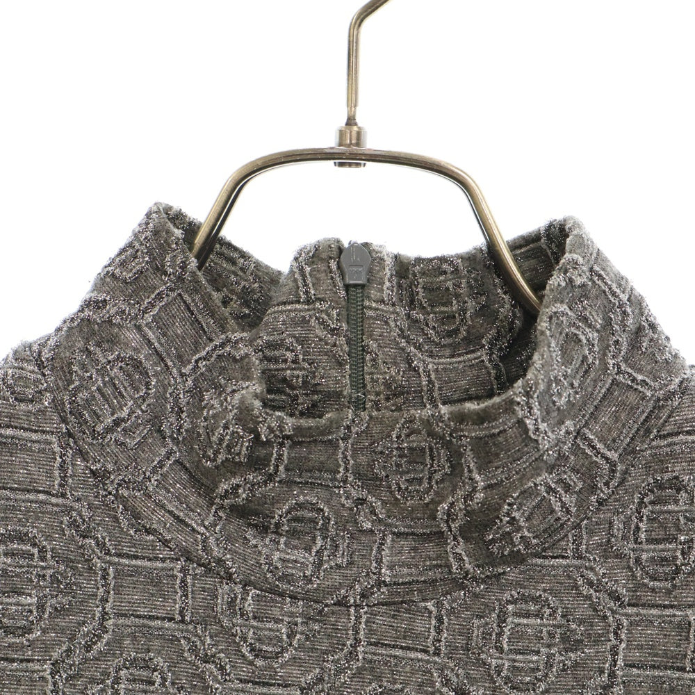 CASABLANCA(カサブランカ) LUREX CASA JERSEY ラメ総柄 ハイネックカットソー 長袖Tシャツ JTP-005