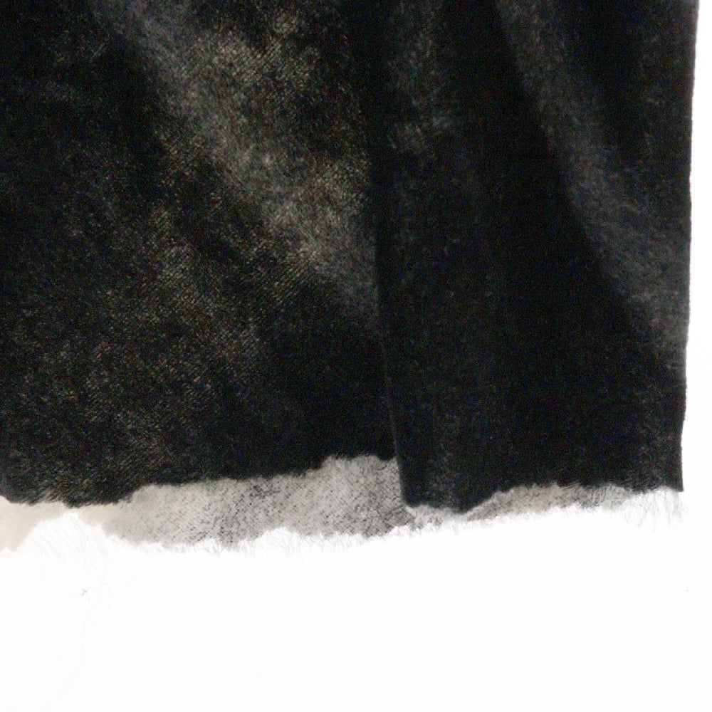 Rick Owens(リックオウエンス) Abstract Print Elastic Waist Wide Leg Pants アブストラクトプリント ヴェロアパンツ ブラック/ホワイト RP02B6301-VP2
