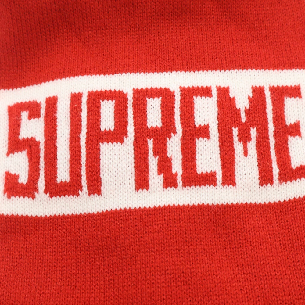 SUPREME(シュプリーム) 16AW Bar Stripe Scarf ストライプ ニットマフラー レッド/ホワイト