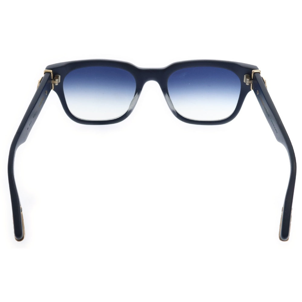 CHROME HEARTS(クロムハーツ) GIVENHED 18KGP クラシックオーバルクロスサングラス ネイビー/ゴールド