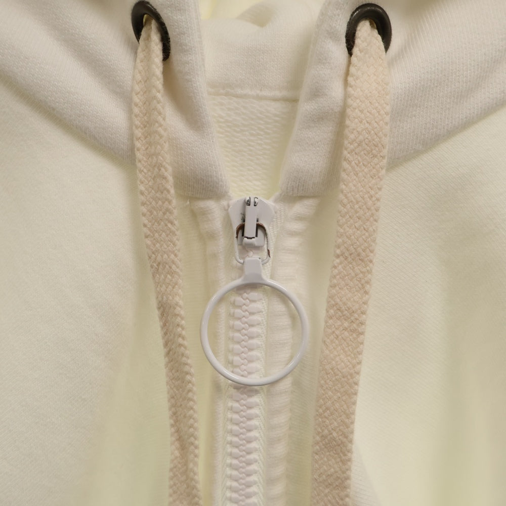 Maison Margiela(メゾンマルジェラ) 21SS Zip Up Hoodie S30HG0026 S25505 ギャザー変形 ジップアップパーカー フーディ ホワイト
