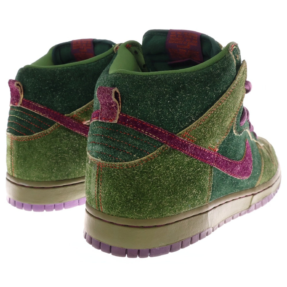 NIKE SB(ナイキエスビー) 【観賞用 2010年製】DUNK HIGH PREMIUM SB SKUNK 420 313171-300 ダンク スカンク ハイカットスニーカー US9.5/27.5cm グリーン