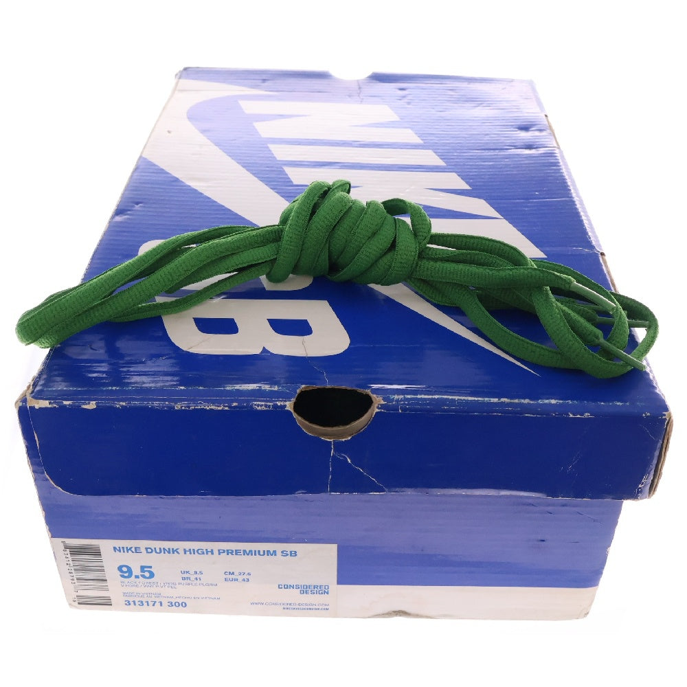 NIKE SB(ナイキエスビー) 【観賞用 2010年製】DUNK HIGH PREMIUM SB SKUNK 420 313171-300 ダンク スカンク ハイカットスニーカー US9.5/27.5cm グリーン