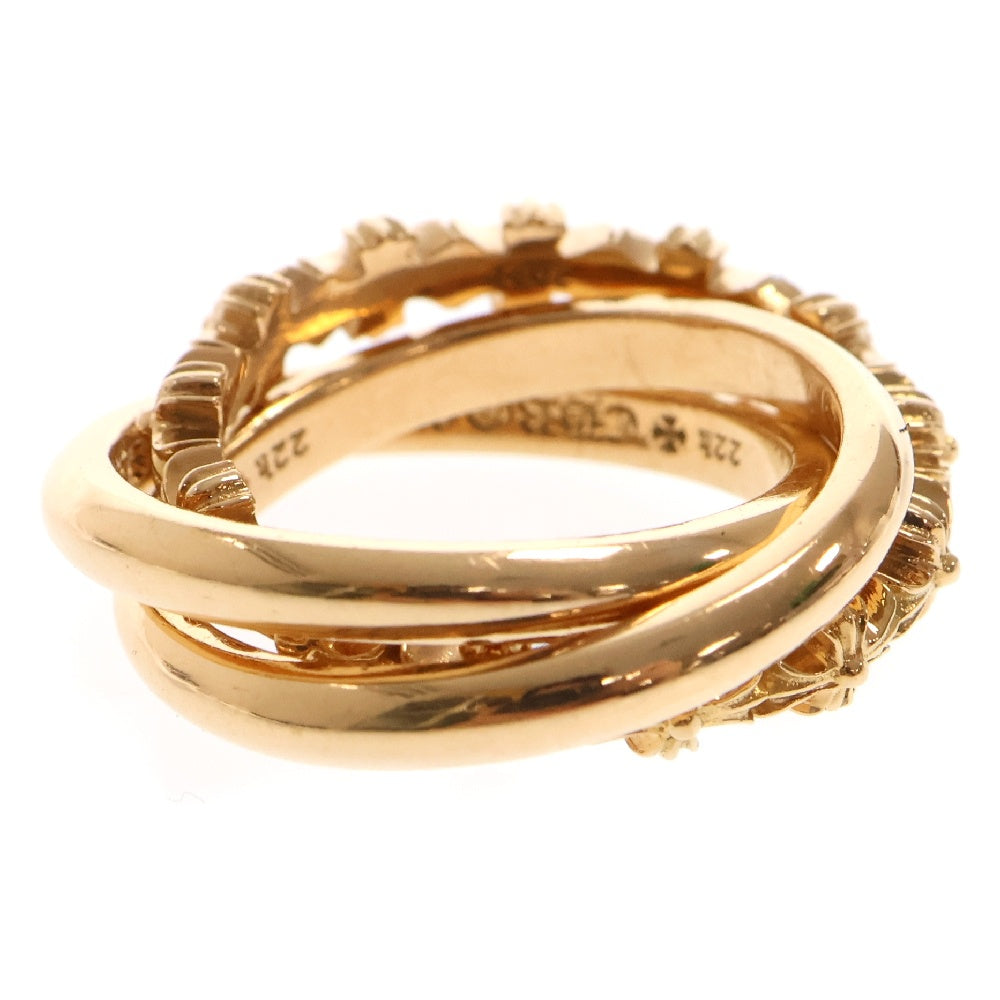 CHROME HEARTS(クロムハーツ) 22K TINY E CH PLUS BAND TRPL タイニーE CHプラス トリプルバンドリング ゴールド