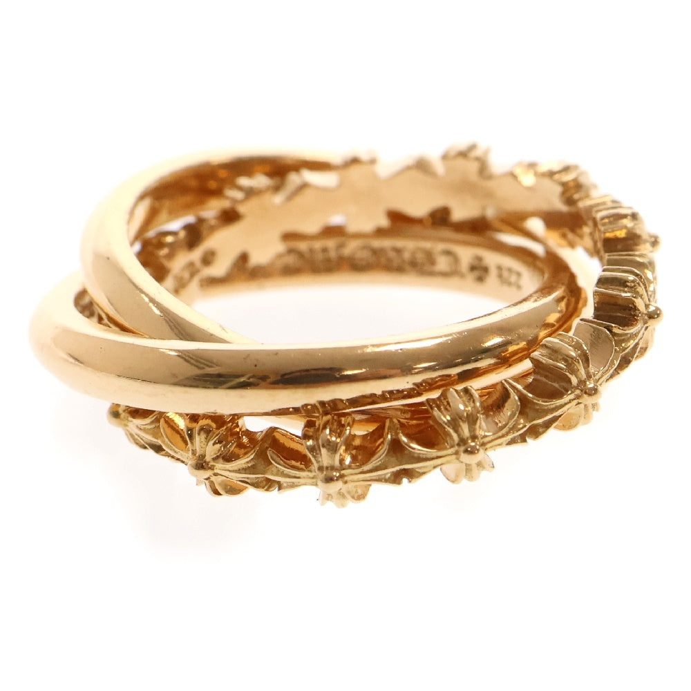 CHROME HEARTS(クロムハーツ) 22K TINY E CH PLUS BAND TRPL タイニーE CHプラス トリプルバンドリング ゴールド