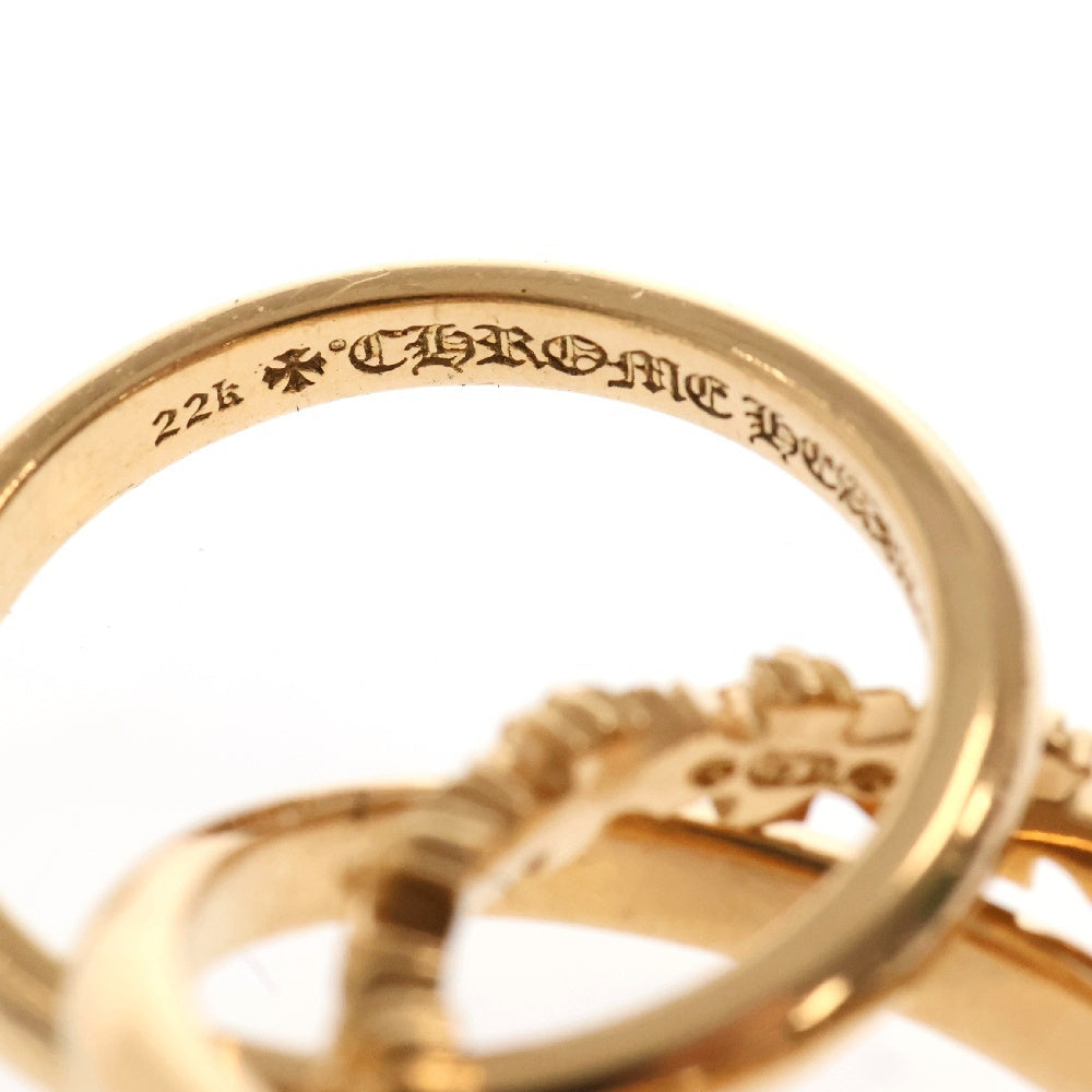 CHROME HEARTS(クロムハーツ) 22K TINY E CH PLUS BAND TRPL タイニーE CHプラス トリプルバンドリング ゴールド