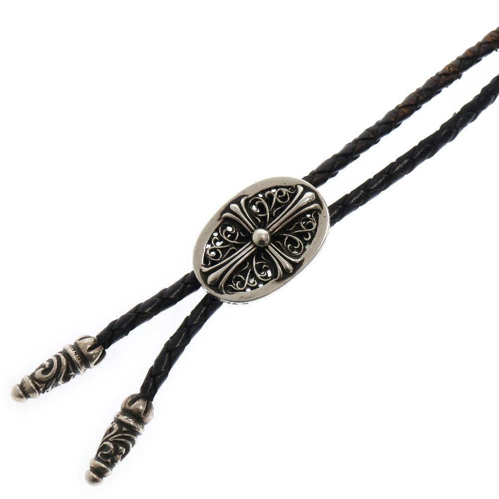 CHROME HEARTS(クロムハーツ) BOLOTIE OVALTINY タイニークラシックオーバルクロス ループタイ シルバー/ブラック BCA209