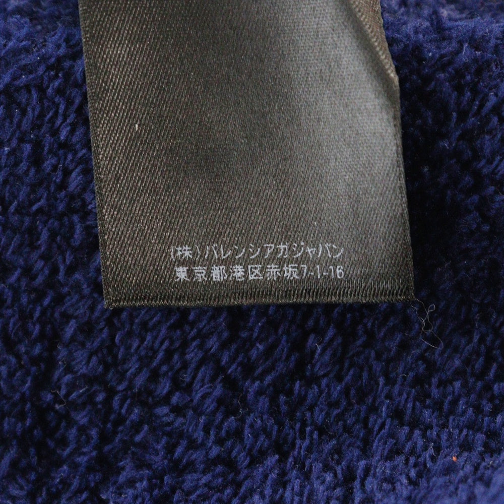 BALENCIAGA(バレンシアガ) 21SS BB EMBROIDED HOODIE BBロゴ刺繍 オーバーサイズテクニカルニット プルオーバーパーカー ネイビー 646505 T6188