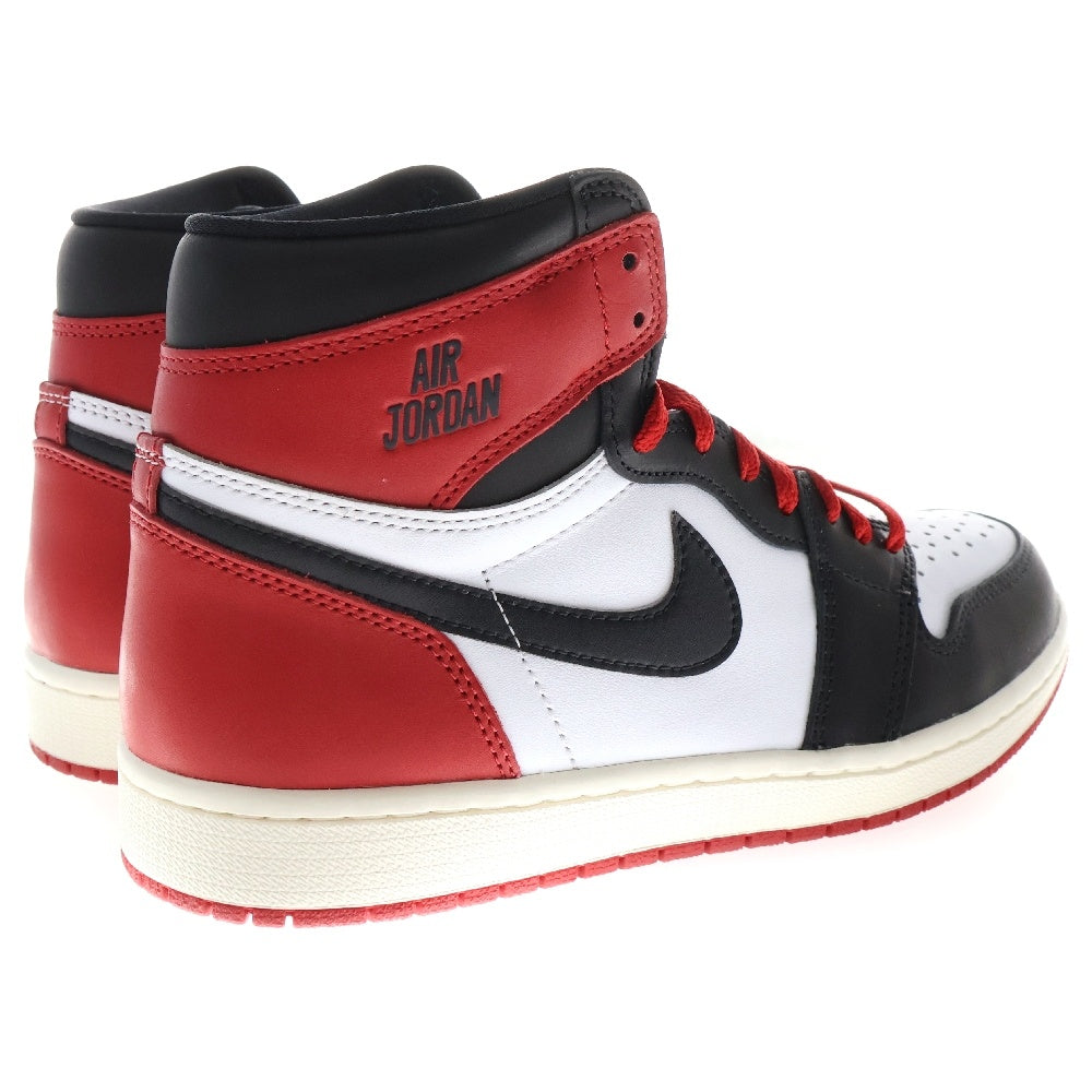 NIKE(ナイキ) AIR JORDAN 1 RETRO HIGH OG DZ5485-106 エアジョーダン1 レトロ ブラックトゥリイマジンドハイカットスニーカー ホワイト/ブラック/レッド US8.5/26.5cm