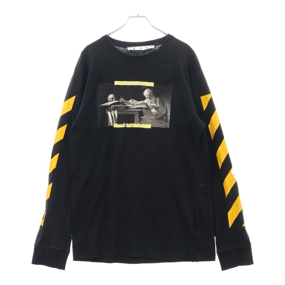 OFF-WHITE(オフホワイト) 21AW CARAVAGGIO PAINTING L/S TEE カラヴァッジオ ペインティング 長袖Tシャツ カットソー ブラック