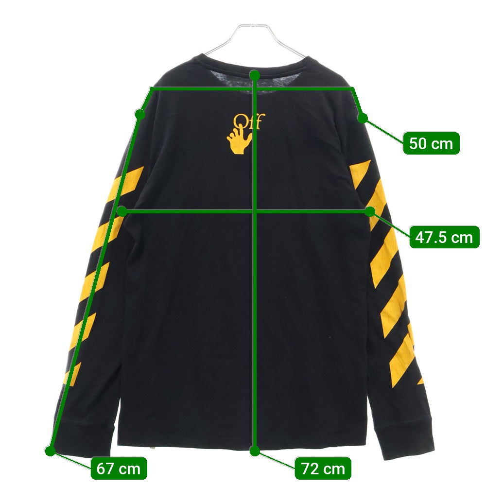 OFF-WHITE(オフホワイト) 21AW CARAVAGGIO PAINTING L/S TEE カラヴァッジオ ペインティング 長袖Tシャツ カットソー ブラック