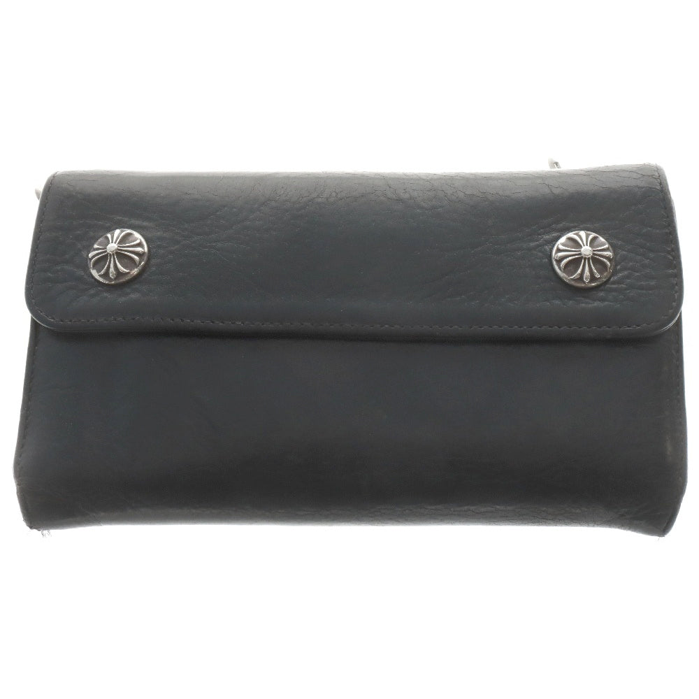 CHROME HEARTS(クロムハーツ) WAVE ウェーブ レザーウォレット 財布 ブラック BCA374