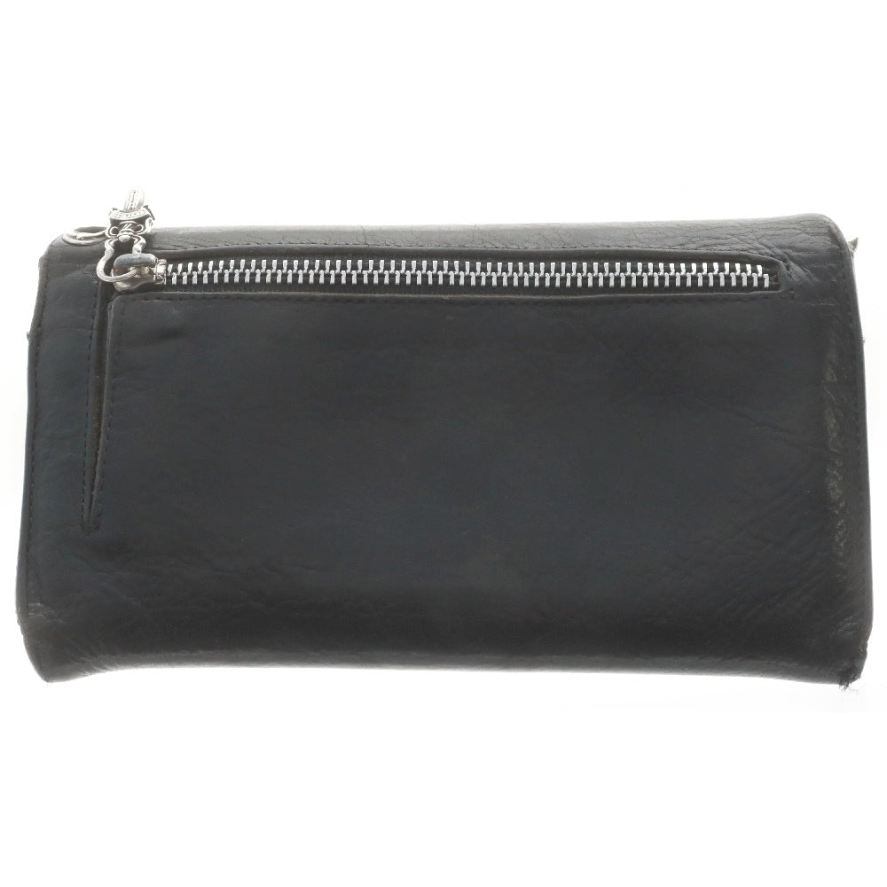 CHROME HEARTS(クロムハーツ) WAVE ウェーブ レザーウォレット 財布 ブラック BCA374