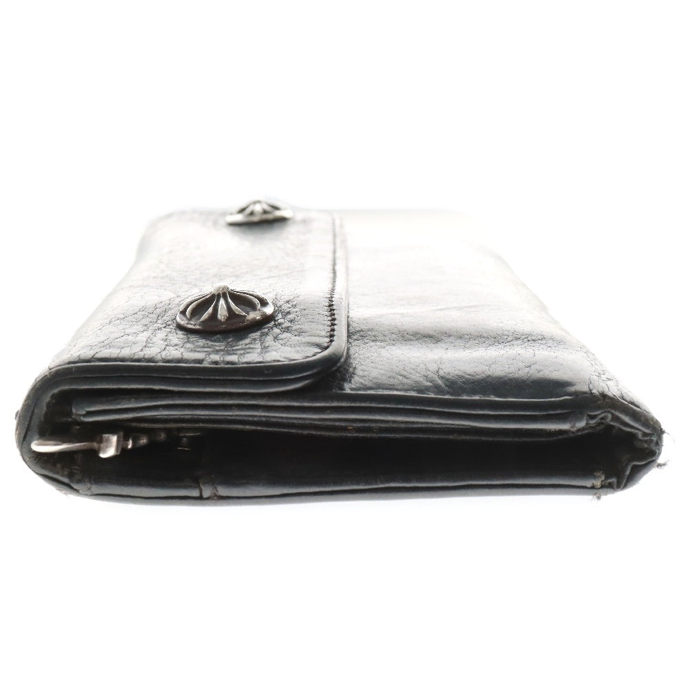 CHROME HEARTS(クロムハーツ) WAVE ウェーブ レザーウォレット 財布 ブラック BCA374