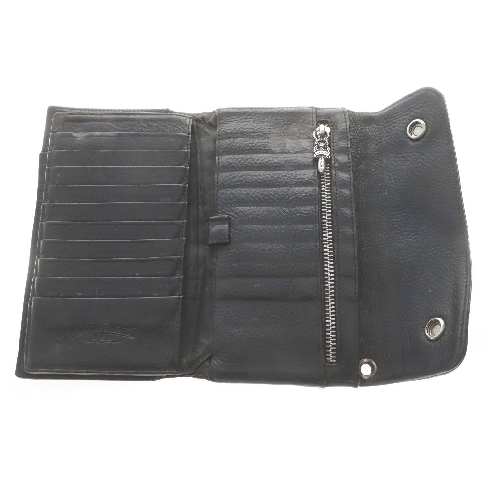 CHROME HEARTS(クロムハーツ) WAVE ウェーブ レザーウォレット 財布 ブラック BCA374