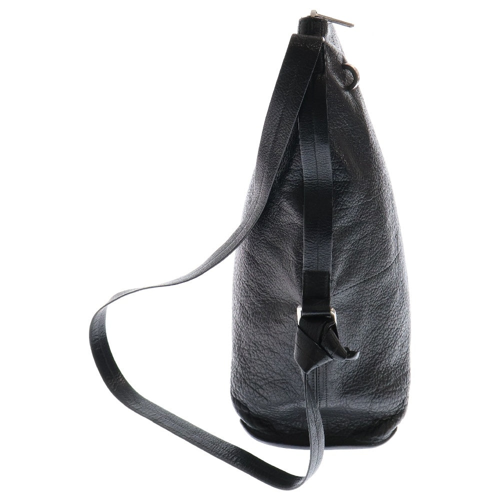 Rick Owens(リックオウエンス) BUCKET BAG シボ革バケットバッグ ブラック ※オーダー品