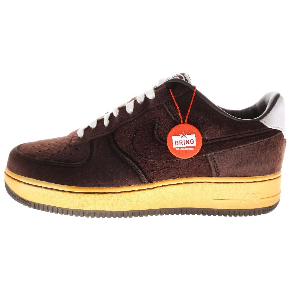 NIKE(ナイキ) 【観賞用 2011年製】AIR FORCE 1 LOW PRM TZ BE@RBRICK Brown 512518-220 エアフォース1 プレミアム ベアブリック ローカットスニーカー ブラウン US10/28cm