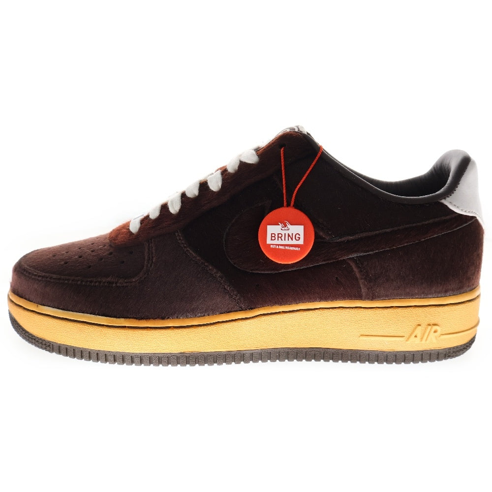 NIKE(ナイキ) 【観賞用 2011年製】AIR FORCE 1 LOW PRM TZ BE@RBRICK Brown 512518-220 エアフォース1 プレミアム ベアブリック ローカットスニーカー ブラウン US9/27cm