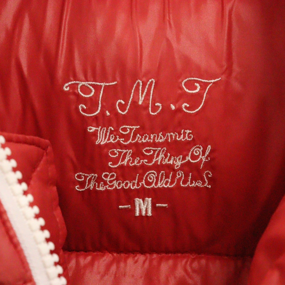 T.M.T(ティーエムティー) レーシング ナイロン ダウンジャケット レッド TJK-F0815