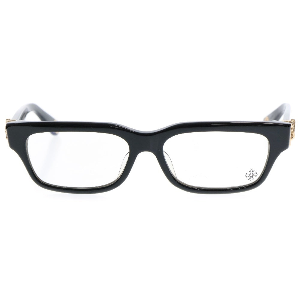CHROME HEARTS(クロムハーツ) HEY JACK U LATE-2 18KGPダガー装飾テンプル ウェリントンサングラス アイウェア 眼鏡 ブラック/ゴールド