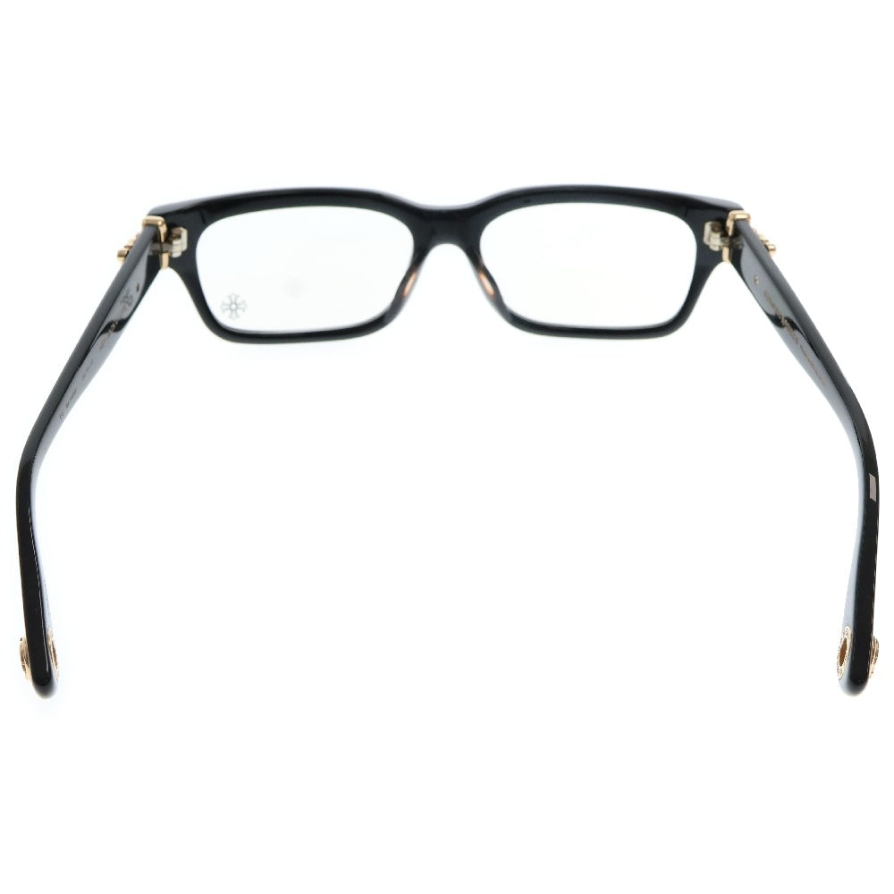 CHROME HEARTS(クロムハーツ) HEY JACK U LATE-2 18KGPダガー装飾テンプル ウェリントンサングラス アイウェア 眼鏡 ブラック/ゴールド