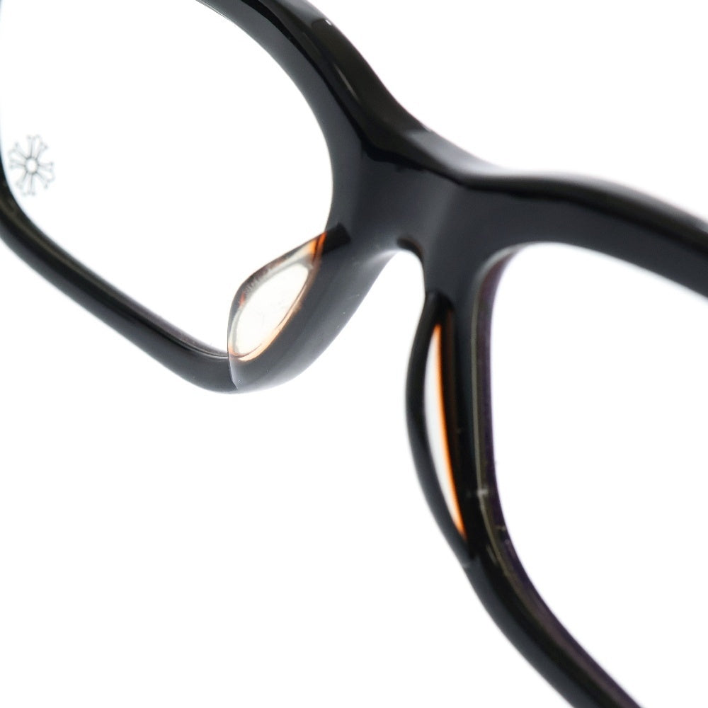 CHROME HEARTS(クロムハーツ) HEY JACK U LATE-2 18KGPダガー装飾テンプル ウェリントンサングラス アイウェア 眼鏡 ブラック/ゴールド