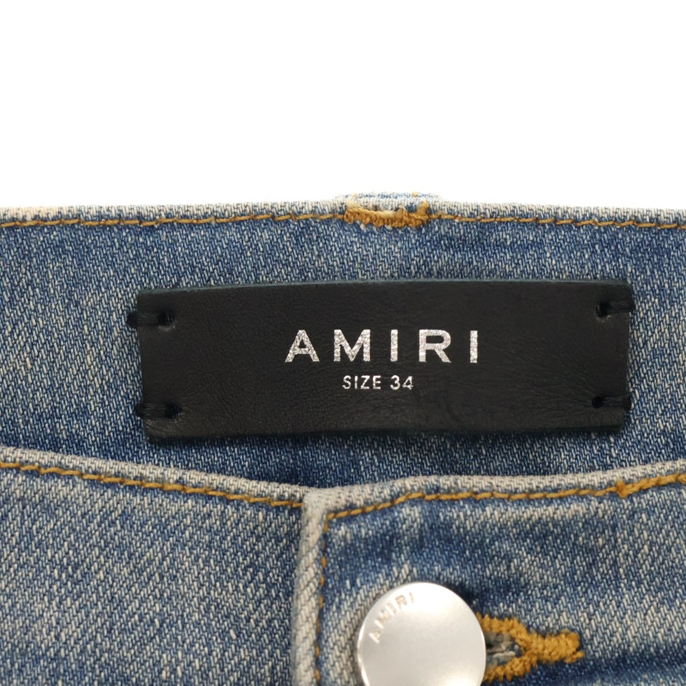AMIRI(アミリ) サイドボタン フレア デニムパンツ インディゴ