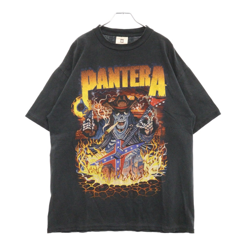VINTAGE(ヴィンテージ) 90's PANTERA COWBOY FROM HELL WIN パンテラ カウボーイ プリント半袖Tシャツ カットソー ブラック
