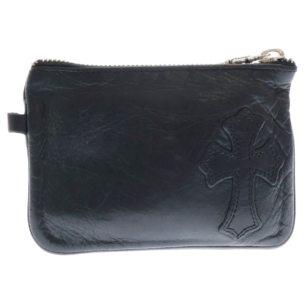 CHROME HEARTS(クロムハーツ) ZPR CHNG PURSE CRS チェンジパース クロスパッチ ダガージップ コインケース ブラック