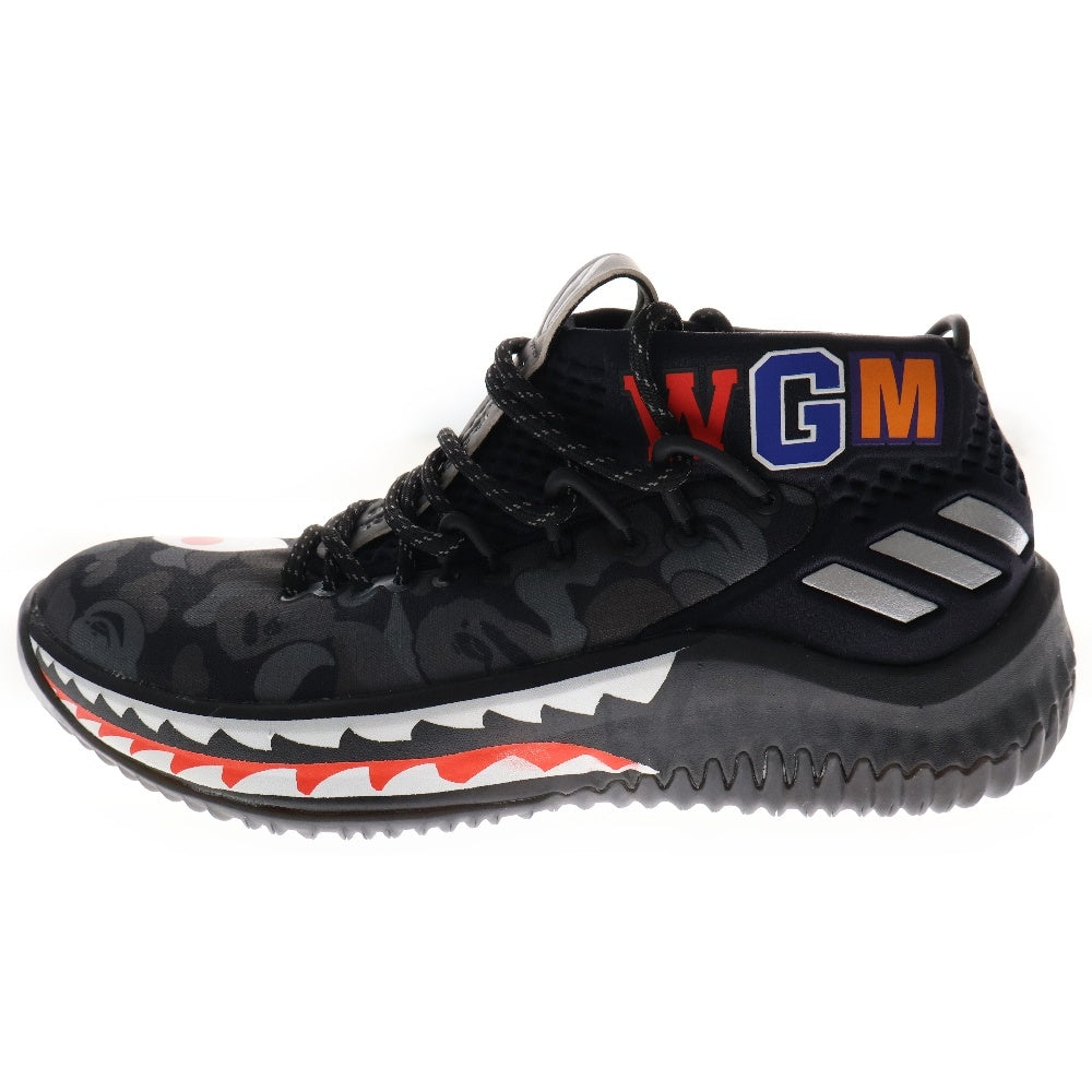 adidas Originals(アディダスオリジナルス) ×A BATHING APE DAME4 BAPE AP9975 アベイシングエイプ デイム4 ローカットスニーカー US4.5/22.5cm ブラック レディース
