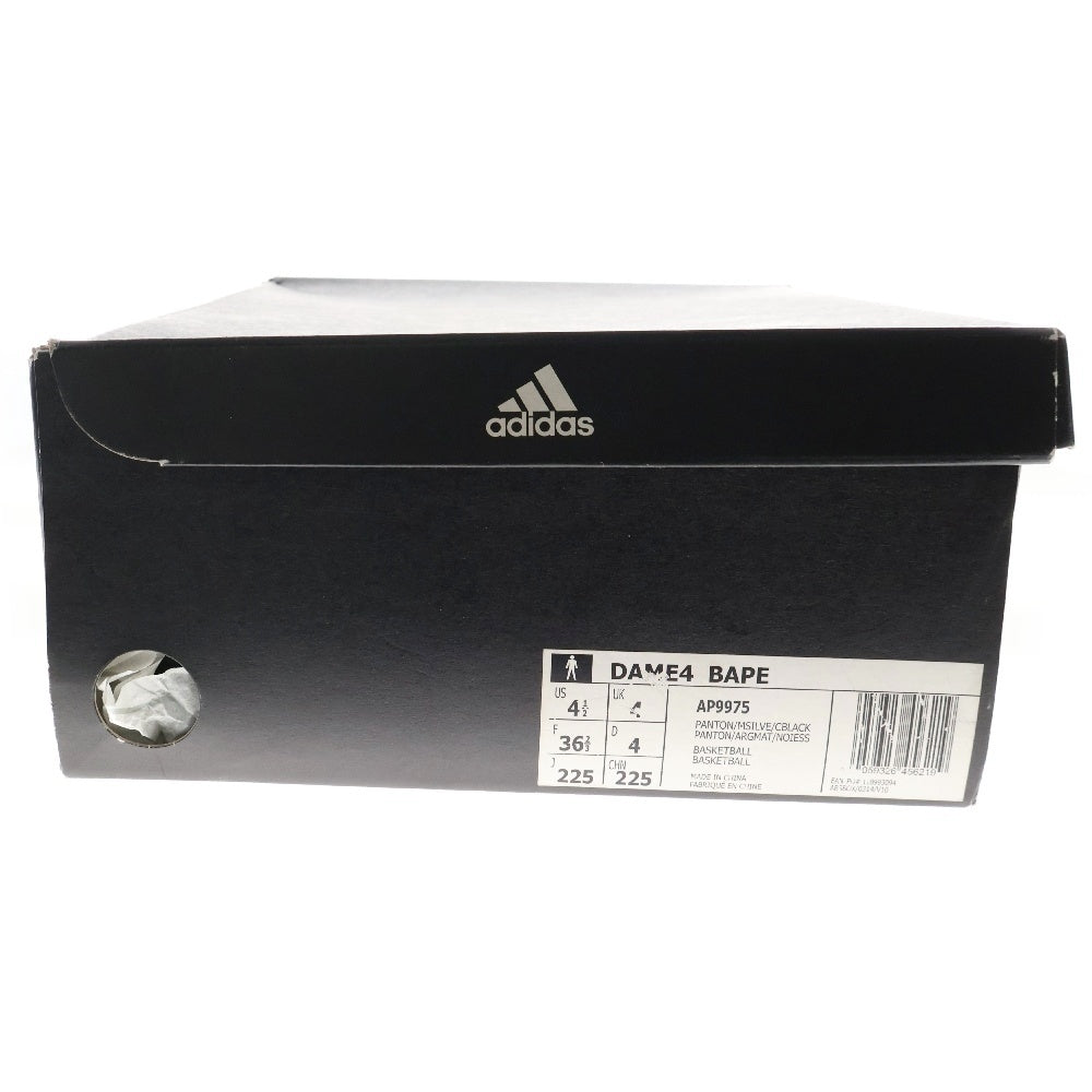 adidas Originals(アディダスオリジナルス) ×A BATHING APE DAME4 BAPE AP9975 アベイシングエイプ デイム4 ローカットスニーカー US4.5/22.5cm ブラック レディース