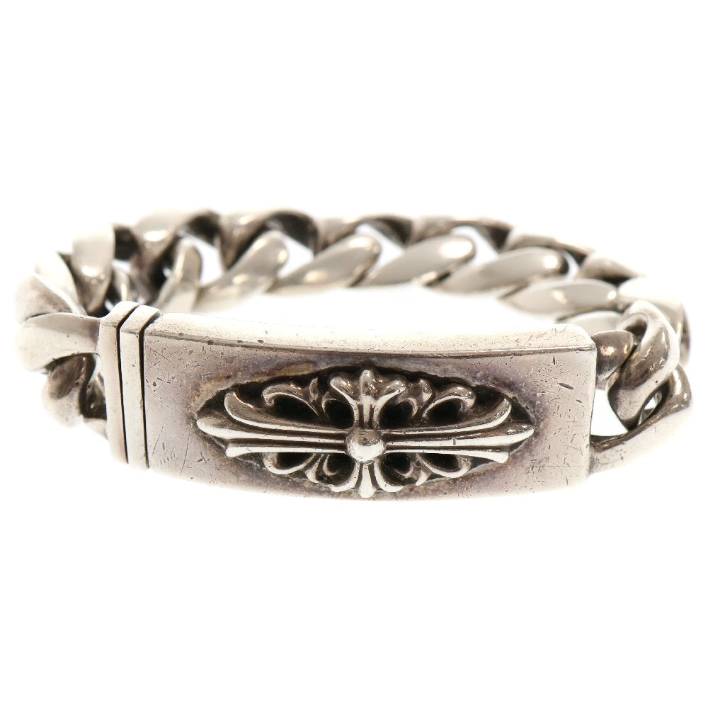 CHROME HEARTS(クロムハーツ) ID FLORAL CRS フローラルクロスIDクラシックリンク ブレスレット 11リンク シルバー BCA164