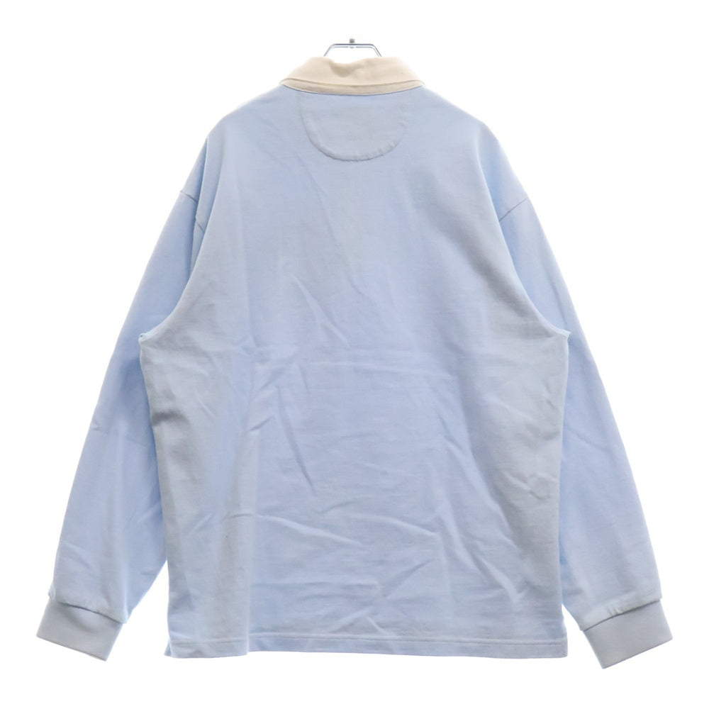 SUPREME(シュプリーム) 22SS ×Burberry Rugby バーバリー ラグビー ラガーシャツ 長袖カットソー ライトブルー/ホワイト