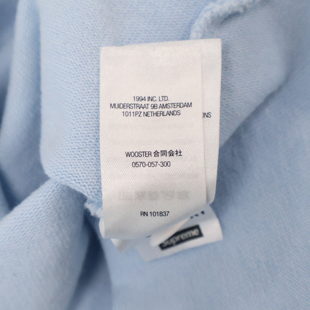 SUPREME(シュプリーム) 22SS ×Burberry Rugby バーバリー ラグビー ラガーシャツ 長袖カットソー ライトブルー/ホワイト
