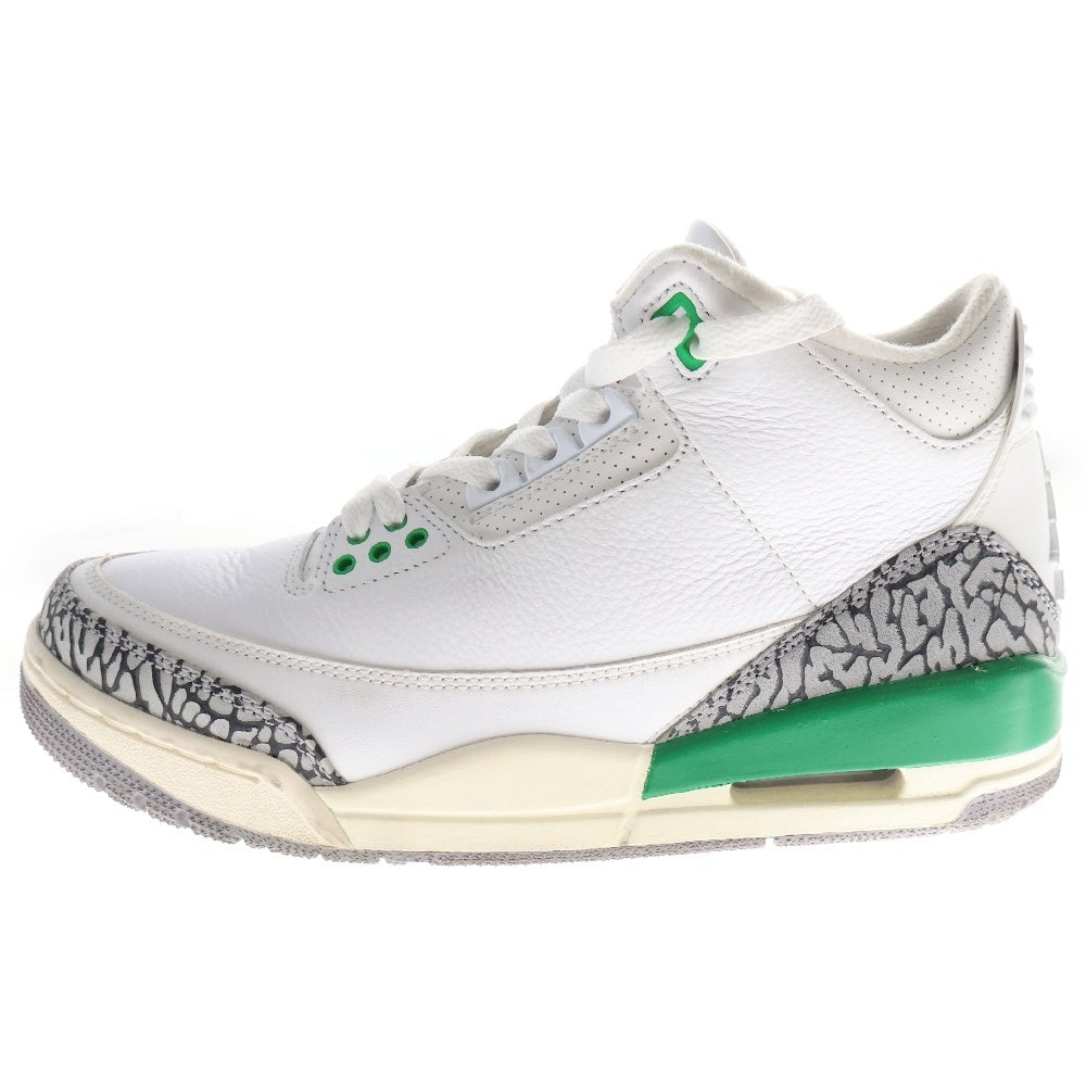 NIKE(ナイキ) WMNS AIR JORDAN 3 RETRO LUCKY GREEN CK9246-136 ウィメンズ エアジョーダン 3 レトロ ラッキー グリーン ハイカットスニーカー ホワイト US7/24cm
