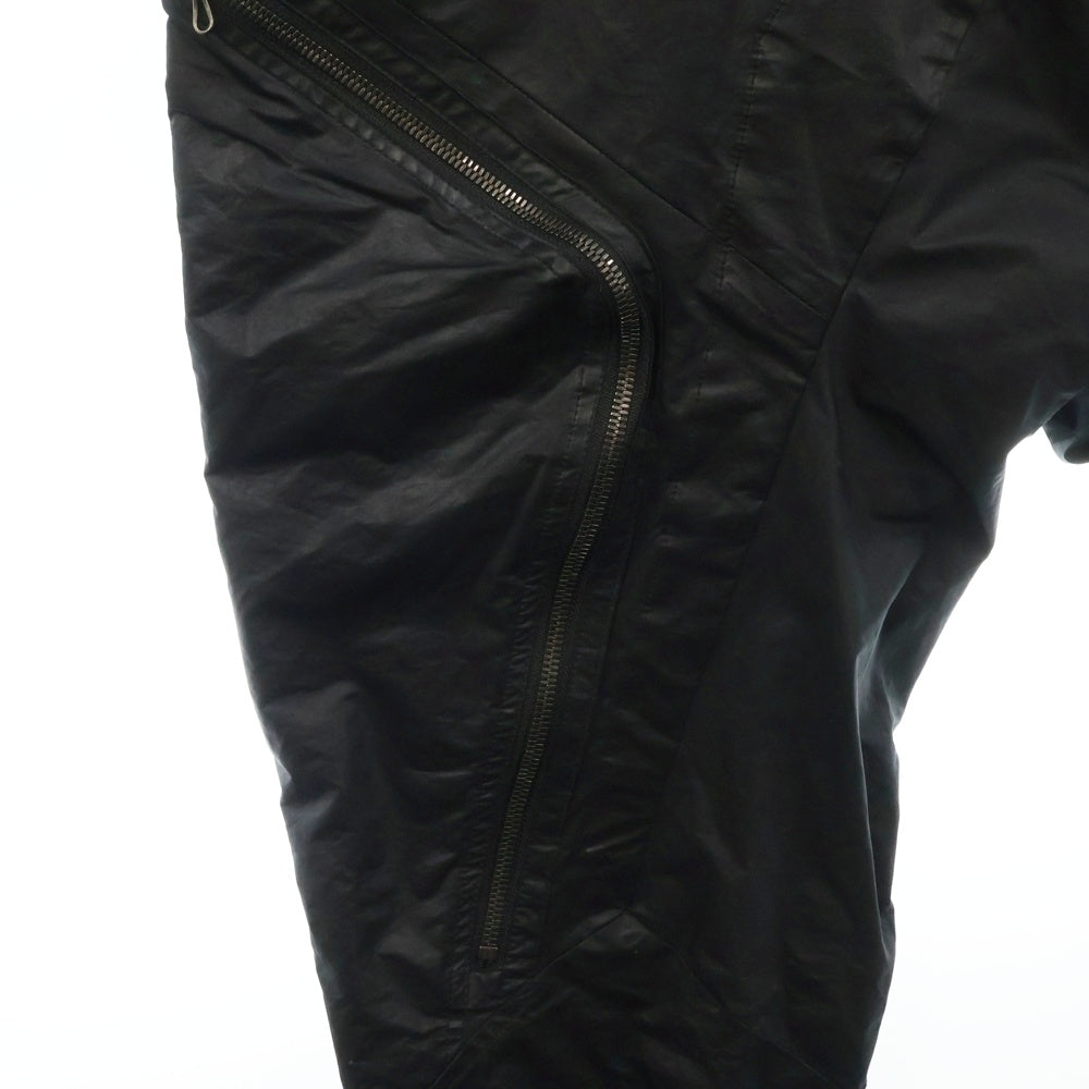JULIUS(ユリウス) 23AW Jut Neck Jumpsuit マルチポケット付きジャンプスーツ オールインワン ブラック 837JSM1