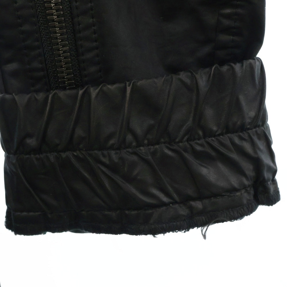 JULIUS(ユリウス) 23AW Jut Neck Jumpsuit マルチポケット付きジャンプスーツ オールインワン ブラック 837JSM1